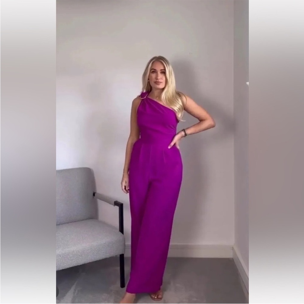 ZARA LONG ASYMMETRIC JUMPSUIT - Picture 4 of 11